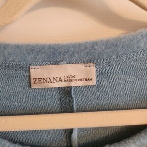 Zenana Outfitters Women's Soft Blue Jersey Top